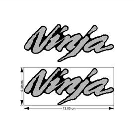 Motorcycle Flat Plain Bike Decal Sticker Compatible with Kawasaki Ninja ZX6R ZX10R ZX12R ZX14R 300 400 650 1000,2 Pack (Grey)