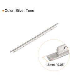 MECCANIXITY Ukulele Fret Wire Fretboard 18 Fret 1.6mm Silver Tone for Fingerboard Replacement, Pack of 18