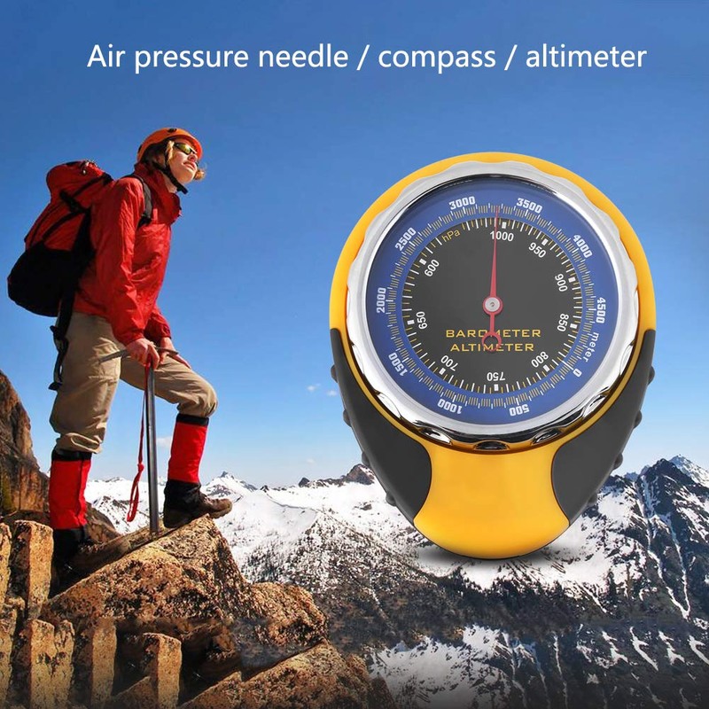 BuyWeek Altimeter Compass, 4 in 1 Mini Altimeter Barometer Compass