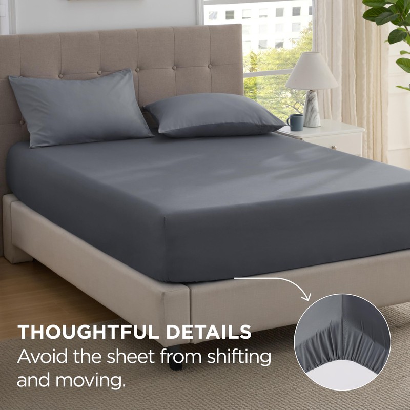 Bedsure Double Fitted Sheet Deep - Bed Sheets Extra Deep