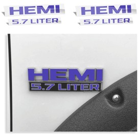 HEMI 5.7 Liter Emblem Overlay Decal - 2013-2018 Ram - (Color: Purple)