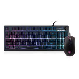 IOGEAR Kaliber Gaming KORONA KORE II Compact Keyboard Combo - Includes 89-Key Zone RGB Keyboard with 10-Key Function and Volume Control Knob, Plus 6200 DPI RGB Gaming Mouse (GKM601)