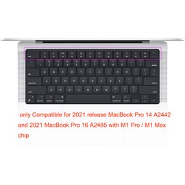 Keyboard Cover Skin Compatible for MacBook Air 15 M2 A2941, MacBook Air 13 M2 A2681, MacBook Pro 14 inch A2442 A2779 A2918 A2992 M1 M2 M3 & MacBook Pro 16 inch A2485 A2780 A2991 M1 M2 M3 (Light Pink)