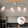 HiBay LED Track Lighting Fixtures, Rotatable 4-Light Ceiling Spot Light,