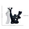 Dwysswyd Black and White Dancing Couple Sculpture - 9 Inch