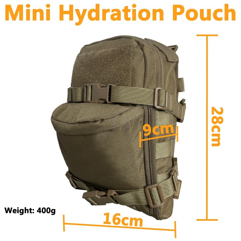 Tactical MOLLE Hydration Pack for 2L Hydration Water Bladder 500D