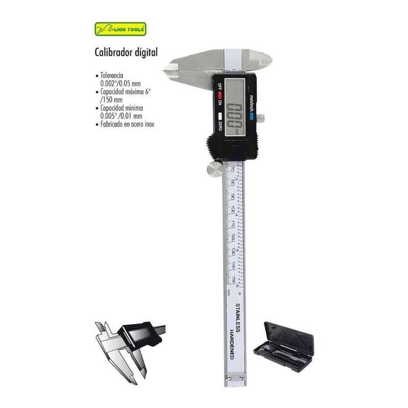 Calibrador Vernier Digital Std Y Mm Lion Tools 2873 6