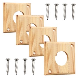 4 Pieces Bluebird House Predator Guard,Wooden Birdhouse Guard,Bird House Hole Protector Guard for Eastern Bluebird Box 1 1/2 Inch Opening