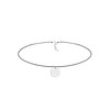 Elli Women Ornament Choker 925 Sterling Silver Black Ribbon Necklace