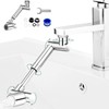 Universal Retractable Faucet Aerator with 1440° Rotating Robotic Arm, Dual
