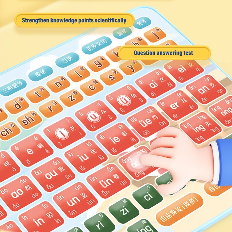 Kid Chinese Pinyin Learning Tablet Toddlers Pinyin Speaking Learning Pad