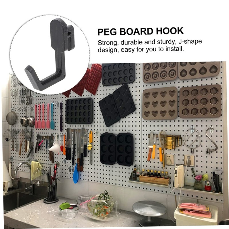 Baluue 72pcs Heavy Duty Pegboard Hooks for Garage Kitchen and