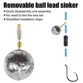CWSDXM Cannonball Fishing Sinkers Lead Free Weights Assorted Sizes Fast Replace Fishing Weights and Sinkers for Saltwater Freshwater (Canoonball Sinkers Type B)