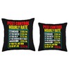 Funny men pest control exterminator exterminating job work Throw Pillow