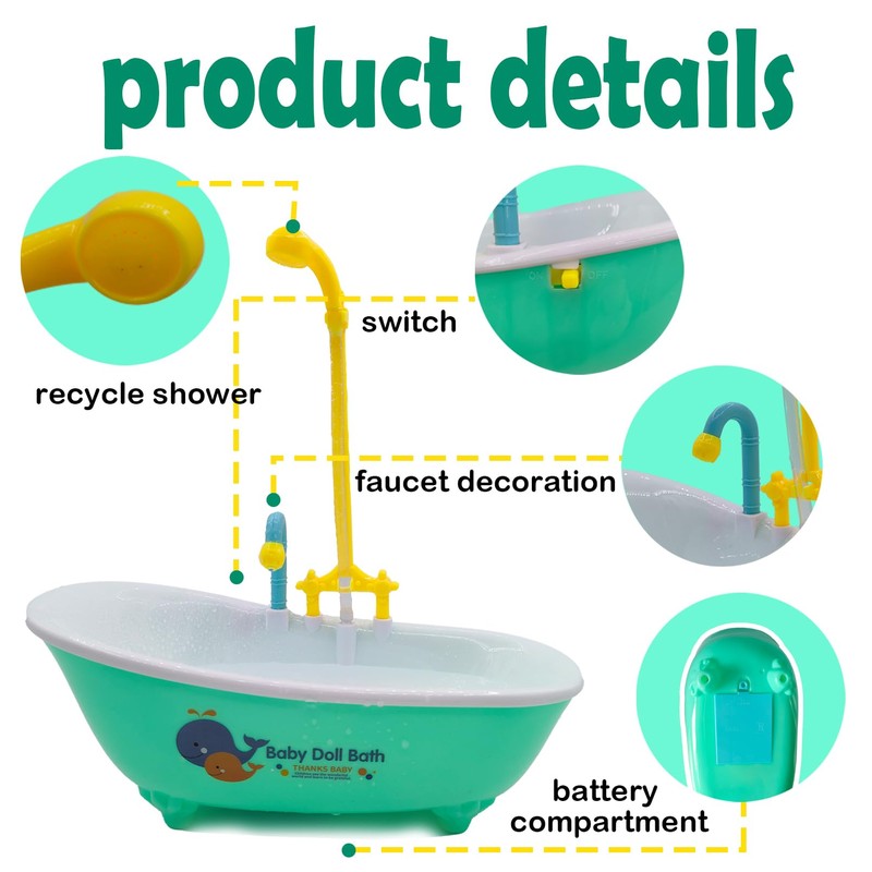 MUYG Parrot Automatic Bathtub with Shower, Cute Durable Bird Bath