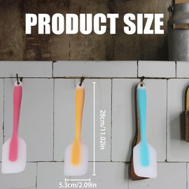 ZYHSLZ 4 Pcs Espátulas de Silicona Repostería, Utensilios Repostería, Espátulas Cocina Antiadherente, Espátulas Flexibles para Hornear, Mezclar y Raspar, sin BPA (Grande)