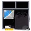 Portable Blackout Curtains, 35" x 72" Blackout Window Cover, Temporary