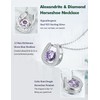 RANDES Alexandrite Horse Shoe Pendant Birthstone Jewelry for Women Sterling