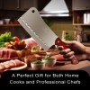 Sharp 8"Inch Ultra Sharp Meat Cleaver, Professional Butcher Knife with