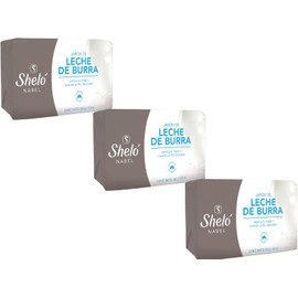Paquete Con 3 Jabón de leche de burra aclarante natural limpieza facial sheló nabel