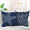 Fjfz Beach Coastal Starfish Coral Decorative Throw Pillow Covers