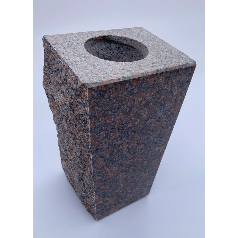 Granite Vase Tapered 5"x4"x9" Dakota Mahogany