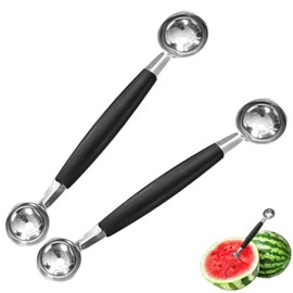 ApexPine 2 Pcs Double Head Stainless Steel Melon Baller Scoops
