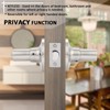 GOBEKOR 6 Pack Privacy Door Levers Interior Door Handles Brushed