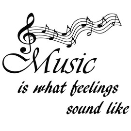 VWAQ Music is What Feelings Sound Like Wall Quotes Decal
