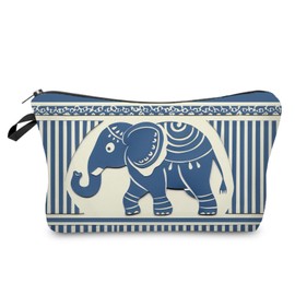 Livel lhood Elephant Gift Elephant Makeup Bag Cute Small Organizer Bag Travel Toiletry Zipper Pouch Elephant Cosmetic Bag Birthday Holiday Gift for Elephant Lovers Women, hzz14547, Floral