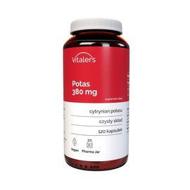Vitaler's Kalium 380 mg - 120 Kapseln, Vegan, 4 Monate Nahrungsergänzung, ohne Konservierungsstoffe, reine Zusammensetzung