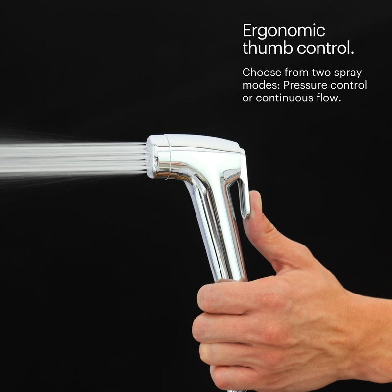 Brondell PS-91W PureSpa Essential Handheld Bidet Sprayer for Toilets, Includes