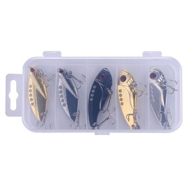 LURESMEOW Fishing Spoons Lures Blade Baits for Bass Spinner Spoon Blade Swimbait Fishing Lures for Freshwater Saltwater Metal VIB Hard Blade Bait Fishing Spoon Lures for Bass Walleye Trout