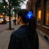 Light Up LED Scrunchie Navy blue (1pc)