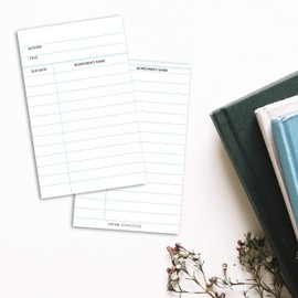 Home Advantage Vintage Library Book Cards for Little Librarian Kit - Card Catalog (50)