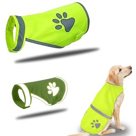 ZYEKIU Warnweste Hund Hundemantel Warnweste Reflektierende Sicherheitsweste für Hunde Sicherheitsweste Hohe Sichtbarkeit bei Nacht, Wasserabweisend, für Hunde Outdoor Aktivitäten Wandern (Größe M)