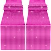 durony 2 Pack Disco Party Table Runner Mirror Hot Pink