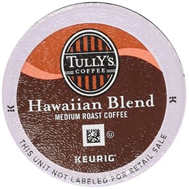Keurig, Tully's Hawaiian Blend, Medium Roast Coffee Extra Bold 24 K-Cup Single Serve Packs