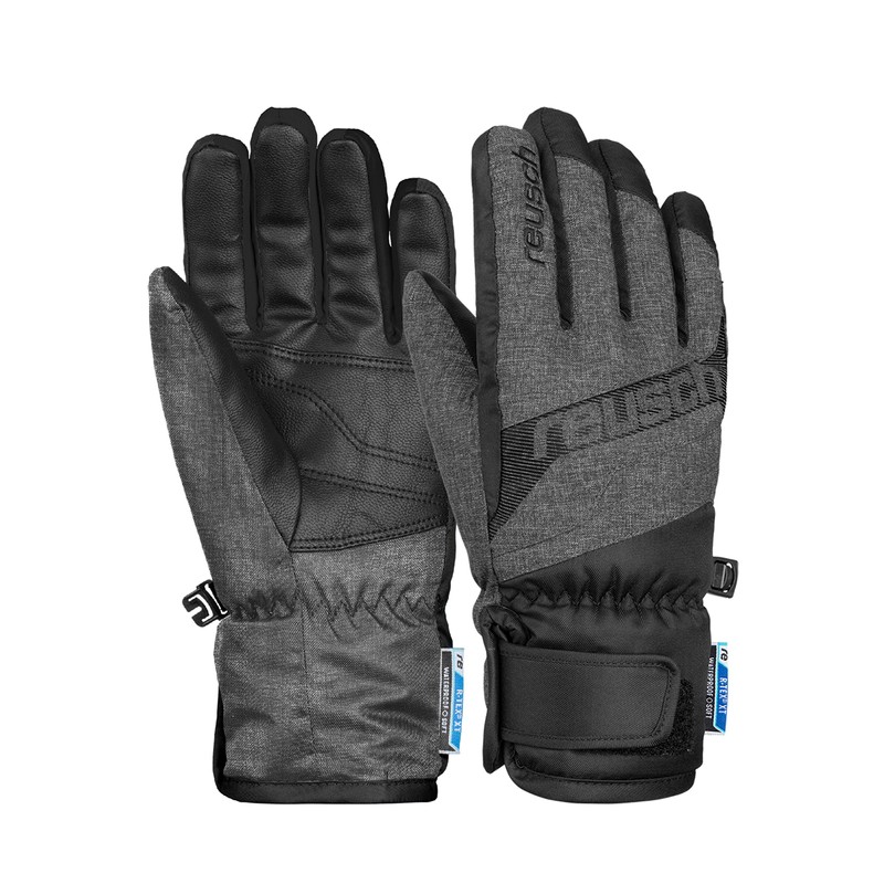 Reusch Children's Dario R-TEX XT Gloves, Black/Black Melange, 3.5