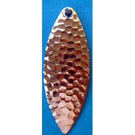 Walleye Candy (12)  Willow Leaf  #4 Spinner Blades Copper Hammered Walleye Candy