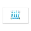 CafePress Just Keep Swimming Coral Reef Rectangle Car Bumper Magnet