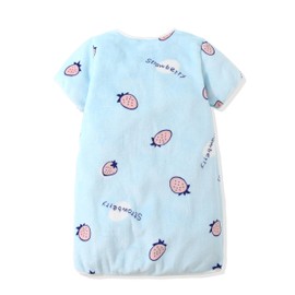 FairyMary Fleece Sleeper for Baby, Kids, Winter, Fleece Sleeper with Sleeves, Open Front, Boys, Girls, Autumn and Winter, Baby Shower, Gift, blue