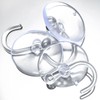 com-four 80 x Suction Cup Holders with Plastic Hooks -