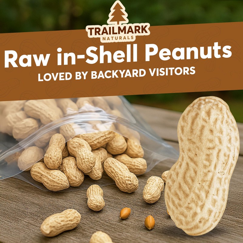 Trailmark Naturals - 1 LB - Raw Peanuts For Squirrels,