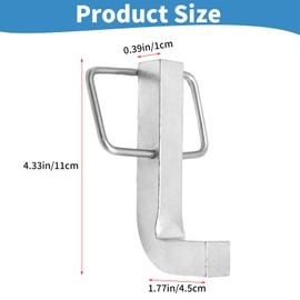 Aynaxcol 2Pcs Snap L Pins Heavy Duty Steel L Pins with Integrated Snap Clips L Shaped Pins Equalizer for Most Weight Distribution Systems
