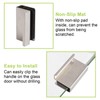 UFURMATE Glass Door Handle 4Pcs Cabinet Finger Pull Handle Silver