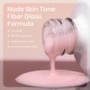 RARJSM Nude Sheer Pastel Purple Pink Fiber Glass Rubber Base