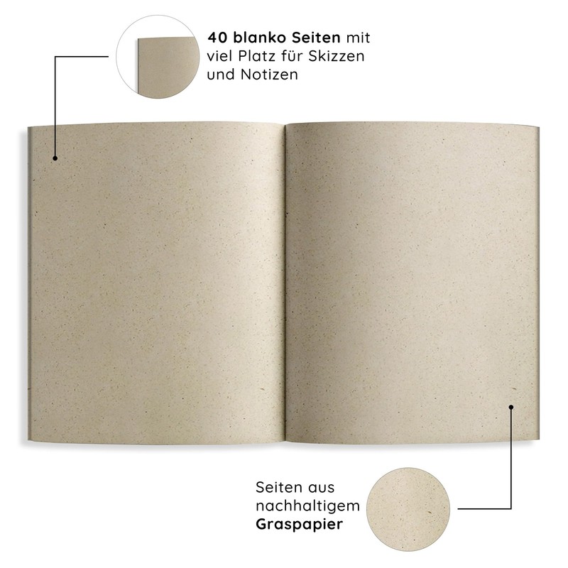 matabooks - A5 grass paper notebook, Maya colour: melon: sustainable