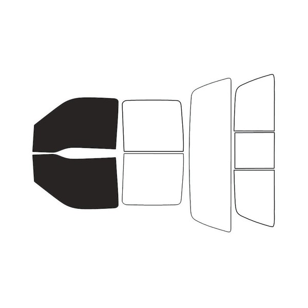 Rvinyl Window Tint Kit Compatible with Ford F-250 1999-2007 (4