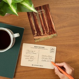 Sequoia National Park, California, Painterly National Park Series (4x6 Birch Wood Postcards, 2-Pack Stationary, Rustic Home Wall Decor)